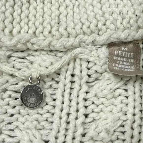 Knitted & Knotted Ribboned Cables Sweater Medium Cable Knit Ribbon Anthropologie - Picture 5 of 11